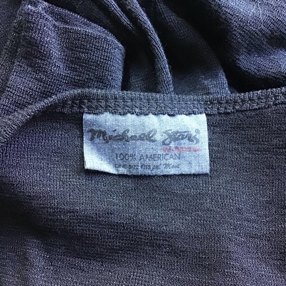 black MICHAEL STARS scoopneck tee S M (E5) - Picture 4 of 4